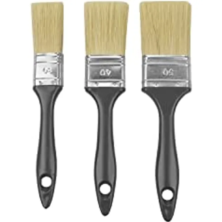 Wow!Tools Lackpinsel-Set 3-teilig, Standard 3 x Lack-Flachpinsel 30 mm, 40 mm, 50 mm