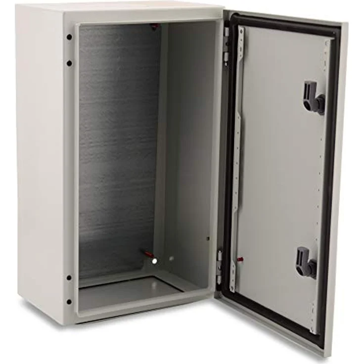BOXEXPERT Verteilerkasten außen IP66, Stahlblech 600x400x200mm, wasserdicht und schlagfest, grau, für Industrie und Außenbereich – Bild 1