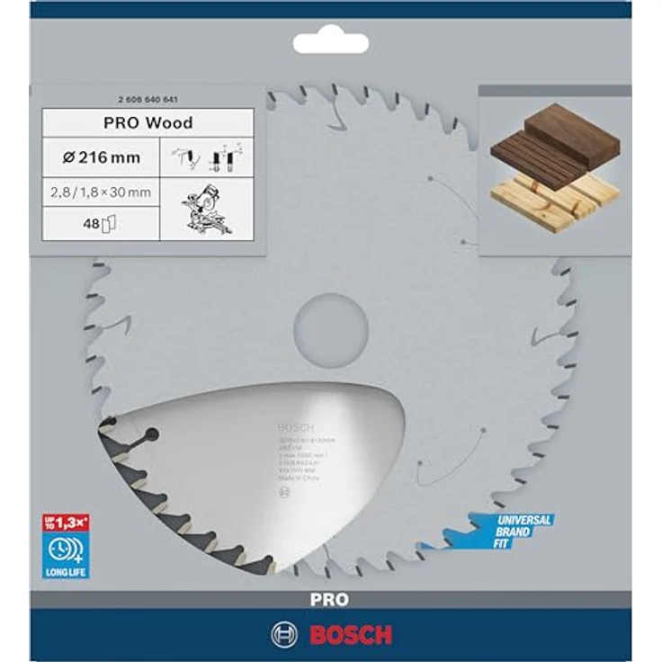Bosch Professional Kreissägeblatt Optiline Wood (für Holz, 216 x 30 x 2,8 mm, 48 Zähne, Zubehör Kreissäge) – Bild 2