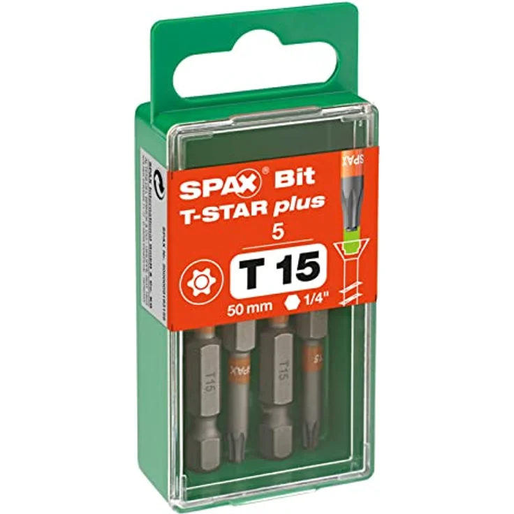 SPAX BIT T-STAR plus T15, Länge: 50 mm, 5 Stück in der Dose, 5000009183159 - Preisvergleich – Bild 3