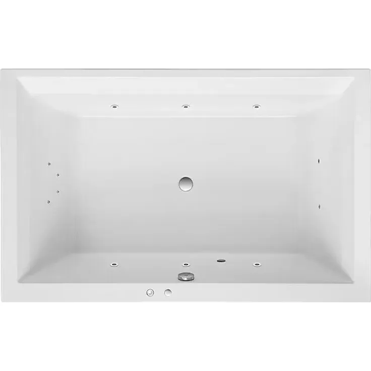 Ottofond Whirlpool Phenix, 190 x 120 cm, Sanitäracryl, Weiß, Komfort mit Hydra-Jet-Massagesystem und pneumatischer Steuerung