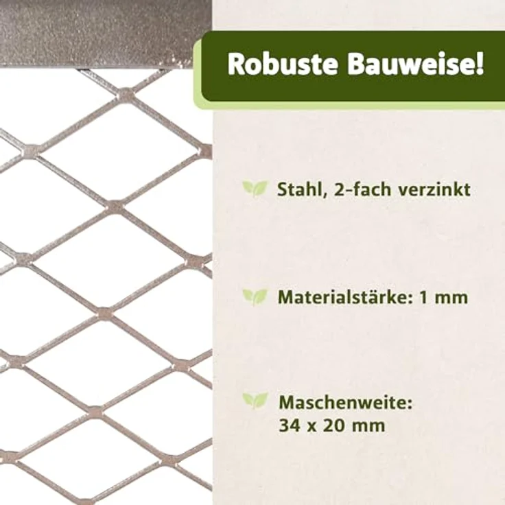 Nativ Garten Komposter 80x80x70 cm, Metallkomposter mit 448 Liter Volumen, Drahtkomposter für eigenen Kompost, Metall Komposter als Kompostsieb nutzbar, Kompostierer für Komposterde – Bild 3