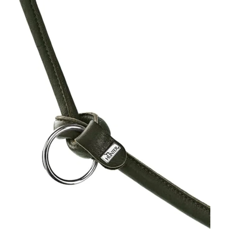 HUNTER Verstellbare Führleine Round & Soft München Premiumleder grün, Made in Germany – Bild 5