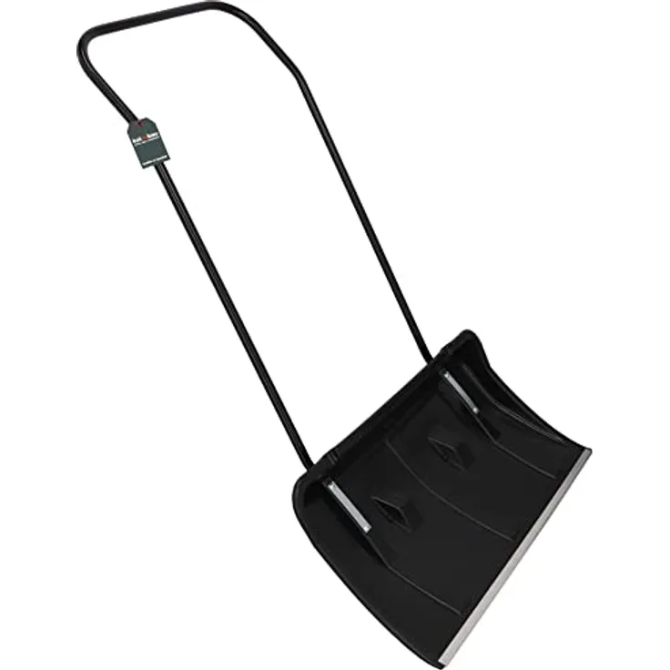 KOTARBAU® Schneeschieber mit Rädern Schneeschaufel 80 cm Schneewanne mit Alu-Profilkante Schneeschippe mit Metallgriff ECO Schwarz Profi Schneeräumer