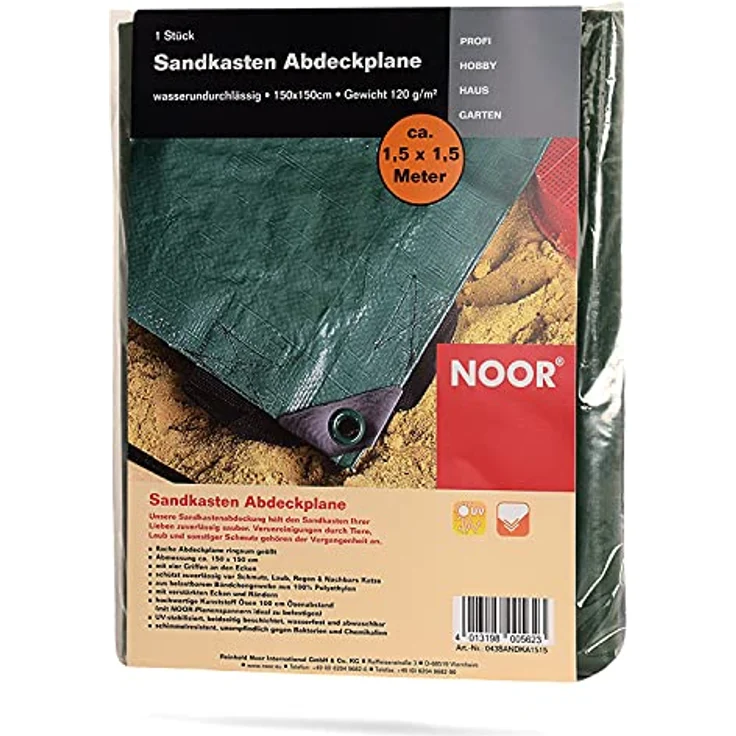 Sandkasten Abdeckplane Plane Abdeckung 150x150cm schützt vor Schmutz und ist wasserundurchlässig – Bild 2