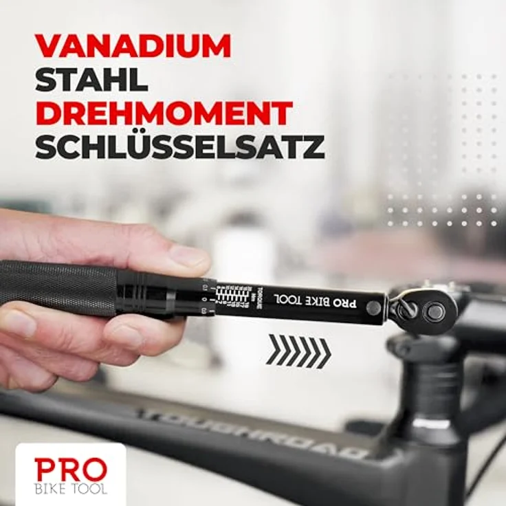 Pro Bike Tool Drehmomentschlüssel Carbon, 1/4 Zoll Antrieb, Umschaltknarre, Schwarz – Bild 3