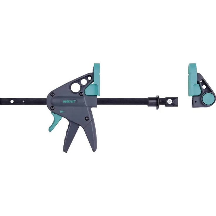 Wolfcraft Schraubstock PRO 65-150-W Werktischspanner, mit 360° drehbarer Backe und Spannweite von 65-150 mm