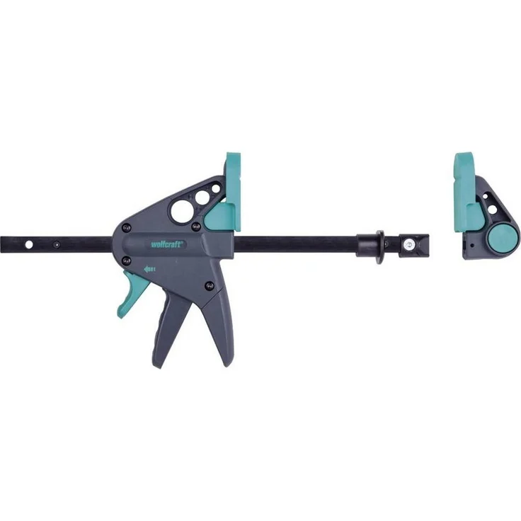 Wolfcraft Schraubstock PRO 65-150-W Werktischspanner, mit 360° drehbarer Backe und Spannweite von 65-150 mm – Bild 1