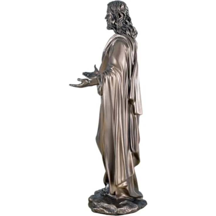Jesus als Prediger bronzierte Figur Christentum Kreuz Dekoration – Bild 7