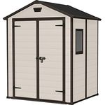 Keter Gerätehaus Manor 6x5 DD, Beige, 4,8m³ Rauminhalt, wetterfest