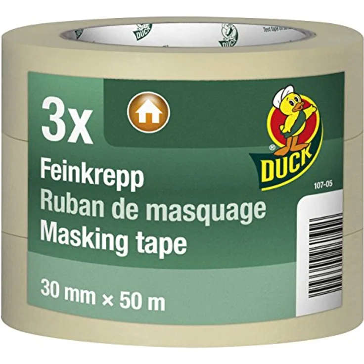 Duck Feinkrepp Pack 30 mm x 50 m 3 Stück