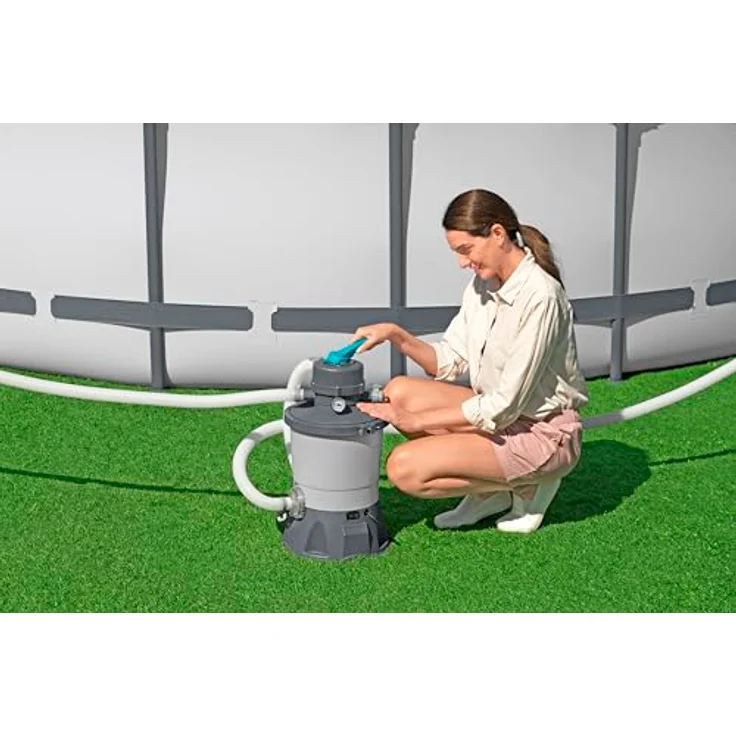 Bestway Sandfilteranlage, Filterleistung 2.082 l/h für Pools bis 16.600 l, korrosionsbeständiger Filtertank – Bild 2