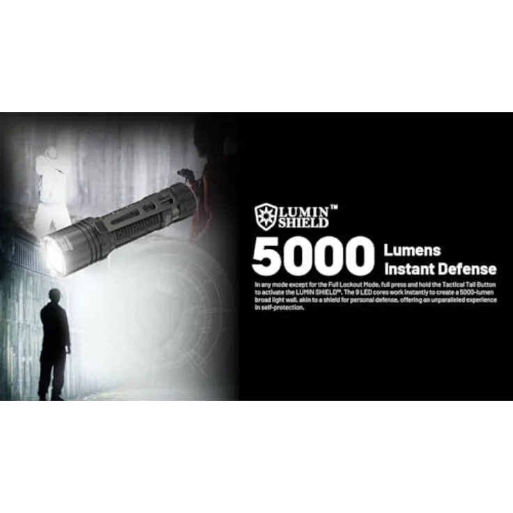 Nitecore EDC35 Taschenlampe, 12.40 cm, 5000 lm, UHi 40 MAX LED, schwarz – Bild 7