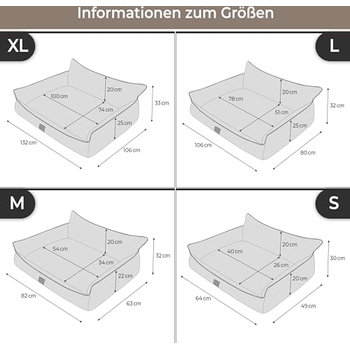 Hundebett Mit Abnehmbarem Bezug – Kuschelig & Waschbar – Für Kleine Bis Große Hunde – Größe S Bis XXL
