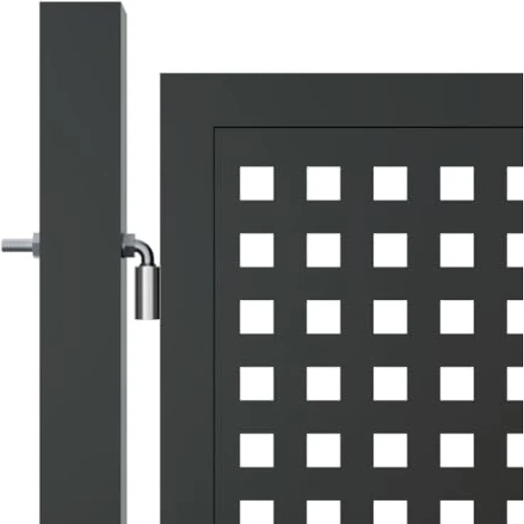 vidaXL Gartentor Stahl in Anthrazit, 400 x 225 cm, abschließbares Design – Bild 4