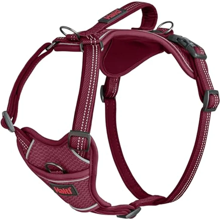 Company of Animals HALTI Anatomy Hundegeschirr mit Griff, 3 Verbindungspunkte, verstellbar, Neoprenpolsterung, reflektierend, Größe XS, Magenta – Bild 1
