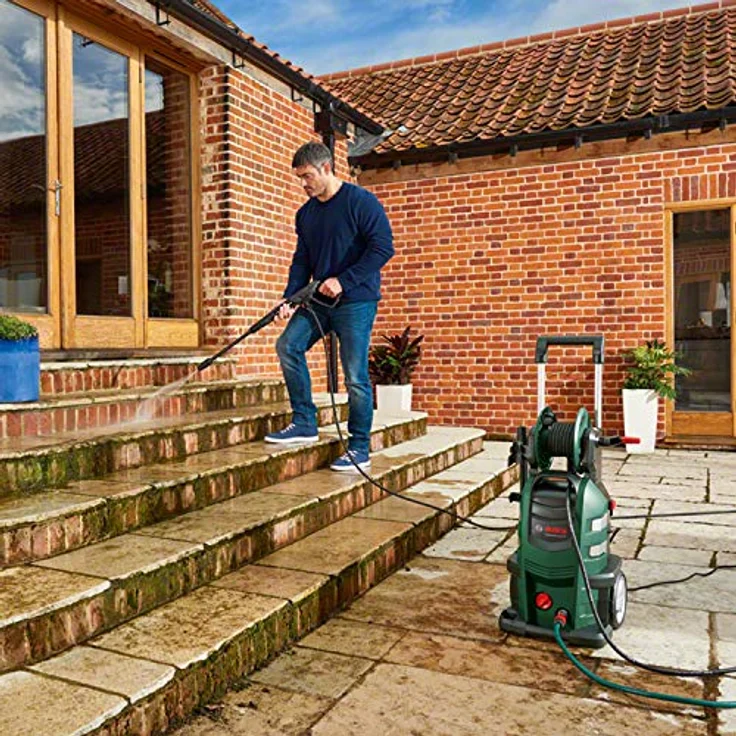 Bosch DIY Advanvedaquatak 160 Hochdruckreiniger , Hochdruckpistole, 8M Schlauch, 3 Düsen, 3 Lanzen, transparenter Wasserfilter, Karton 2100 W, 160 Bar, 500 L-H, 1 Stück, 06008A7800 – Bild 5