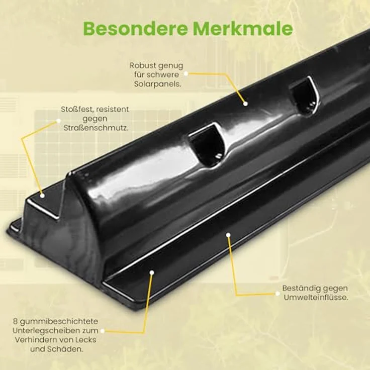 Offgridtec Spoiler Solar Dachhalterung Set von 2, Heavy Duty ABS PV Halterung für Solarmodule, wetterfest & langlebig, schwarz – Bild 4