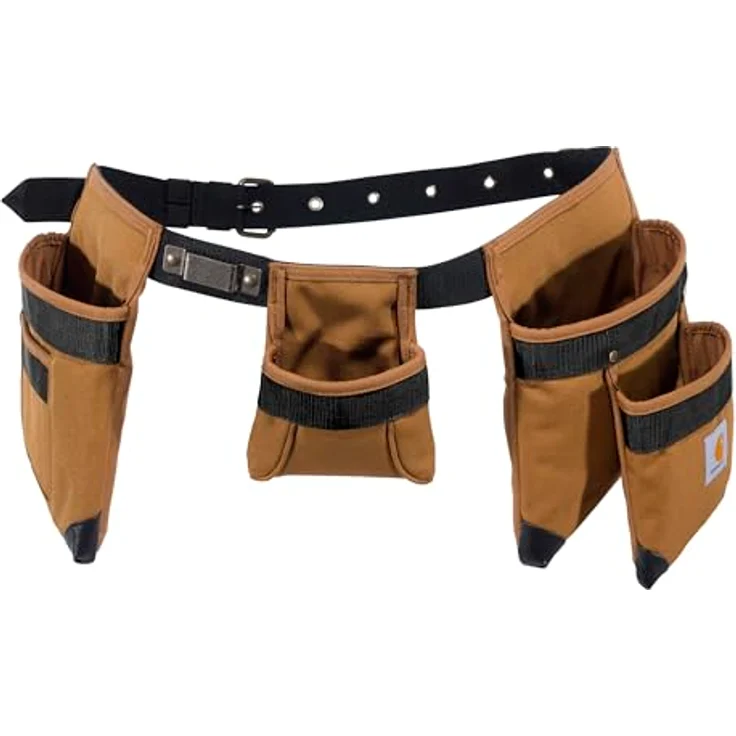 Carhartt Gepolsterter Werkzeuggürtel mit 7 Taschen, langlebig und wasserabweisend, Carhartt Brown – Bild 1