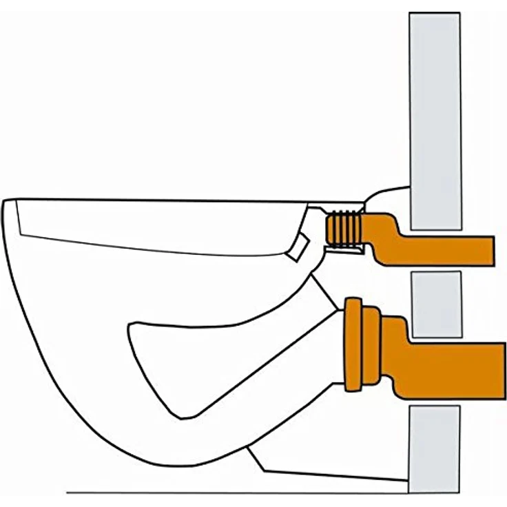Haas - PE Anschlussgarnitur DN110 Ablaufgarnitur Anschlußset Excenter Wand WC – Bild 3