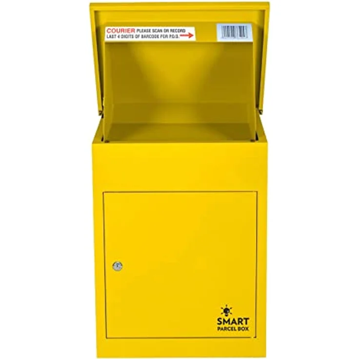 Smart Parcel Box gelb 44x35x58, Paketbriefkasten zur Wandmontage, maximale Paketgröße 321 x 205 x 120 mm – Bild 4