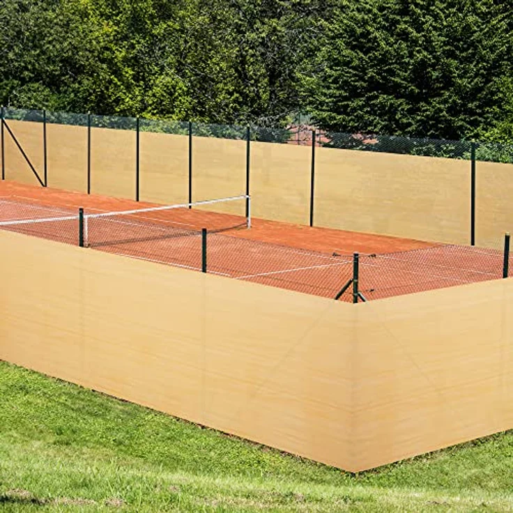 DETEX Zaunblende 85% Beschattungsgrad 10m lang Sichtschutz Zaun Balkon Geländer Schattiernetz Beschattungsnetz Schattennetz Tennisblende Farbauswahl 109186 – Bild 6
