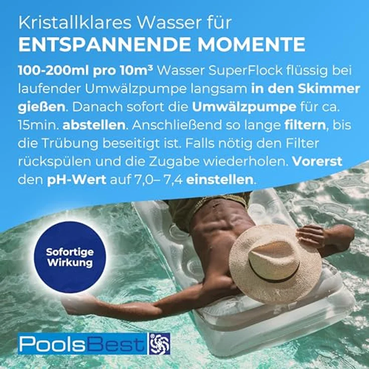 10 kg - PoolsBest® Superflock flüssig – Bild 4