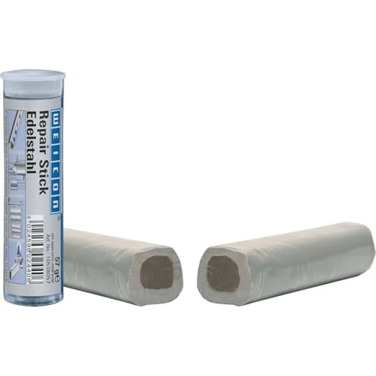 WEICON Repair Stick Edelstahl 57 g, schnelles Klebemittel für korrosionsbeständige Reparaturen an rostfreien Metallen