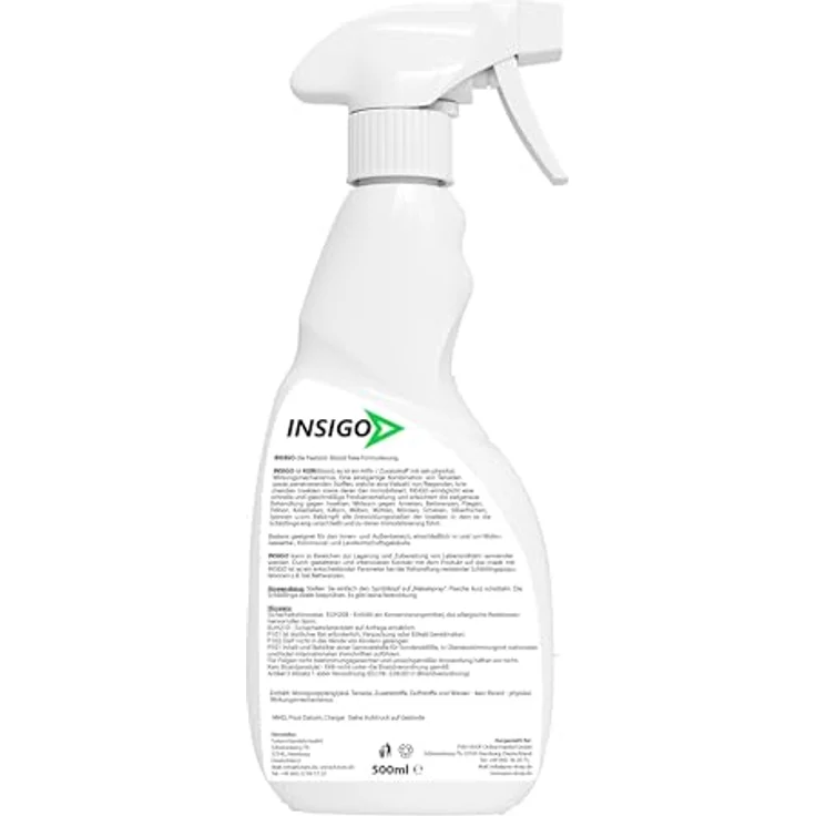 INSIGO Insektenspray Universalspray, biozidfreie Formel auf Wasserbasis, geruchsarm, 0,5 l – Bild 2