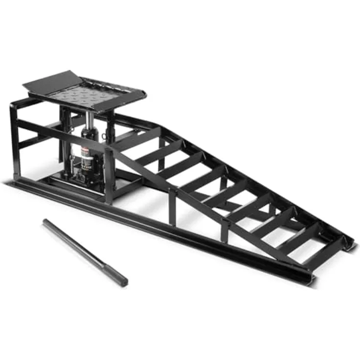 Stahlwerk GTH-14 ST, hydraulische Auffahrrampe mit integrierten Wagenheber, Tragkraft 5 t, Hubhöhe 23,5 - 34 cm