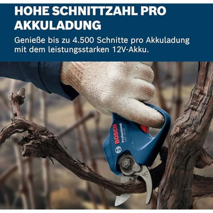 Bosch Professional Akku-Astschere »GGP 12V-25« Complete Kit, mit 2 x 3.0Ah Lithium-Ionen Akku, Schnittbreite 2,5 cm, Gewicht 0,84 kg – Bild 5