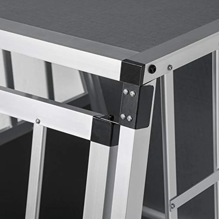 EUGAD Tiertransportbox Hundetransportbox Alu Reisebox Autobox 85x65x69 cm, Silber, mit Sicherheitsverschluss und guter Belüftung – Bild 5