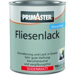 Primaster Weiß Seidenmatt 750 ml – Acrylatlack für Wandfliesen innen, wasserbasiert, geruchsneutral, vergilbungsfrei