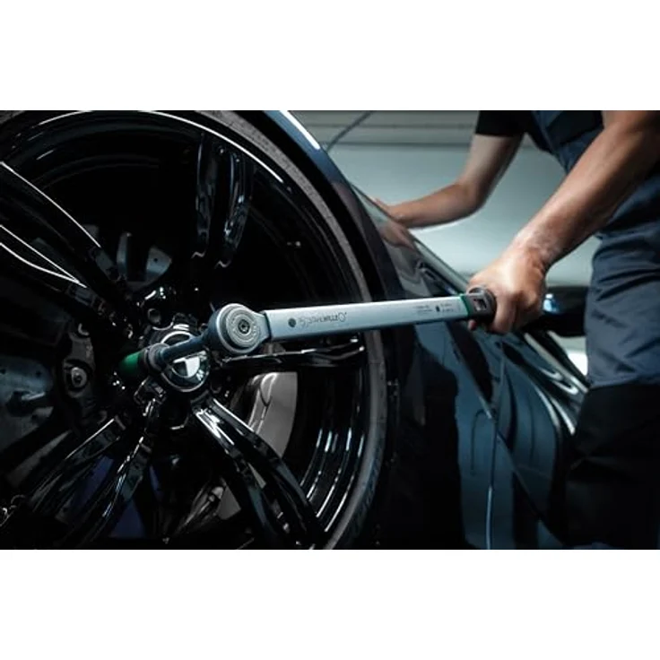 STAHLWILLE 750NR/200/3/1 | Auto Reifenwechsel-Set 5-tlg. mit 1/2" Drehmomentschlüssel 40-200 N·m | Steckschlüssel 17; 19; 21 mm + Verlängerung | Made in Germany, mattes Spezialfinish – Bild 5