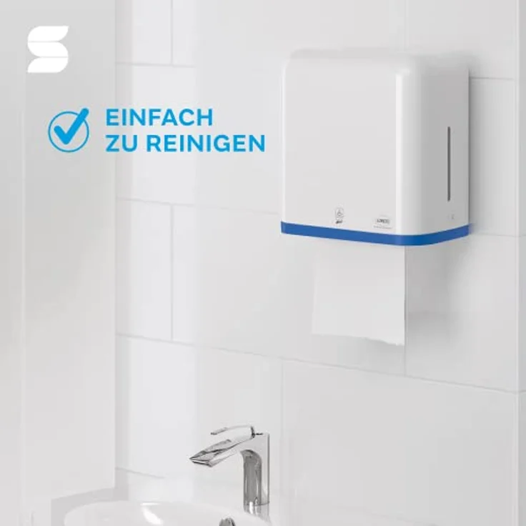 Satino Handtuchspender PT2, für Z-Falz und W-Falz Papiertücher, platzsparend, Made in Germany, einfache Einzeltuchentnahme – Bild 5