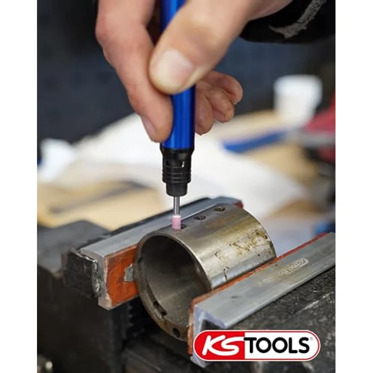 BRILLIANT TOOLS Druckluft-Stiftschleifer-Satz, 16-tlg. mit stufenloser Geschwindigkeitsregulierung und 3-mm- Spannzangen – Bild 6