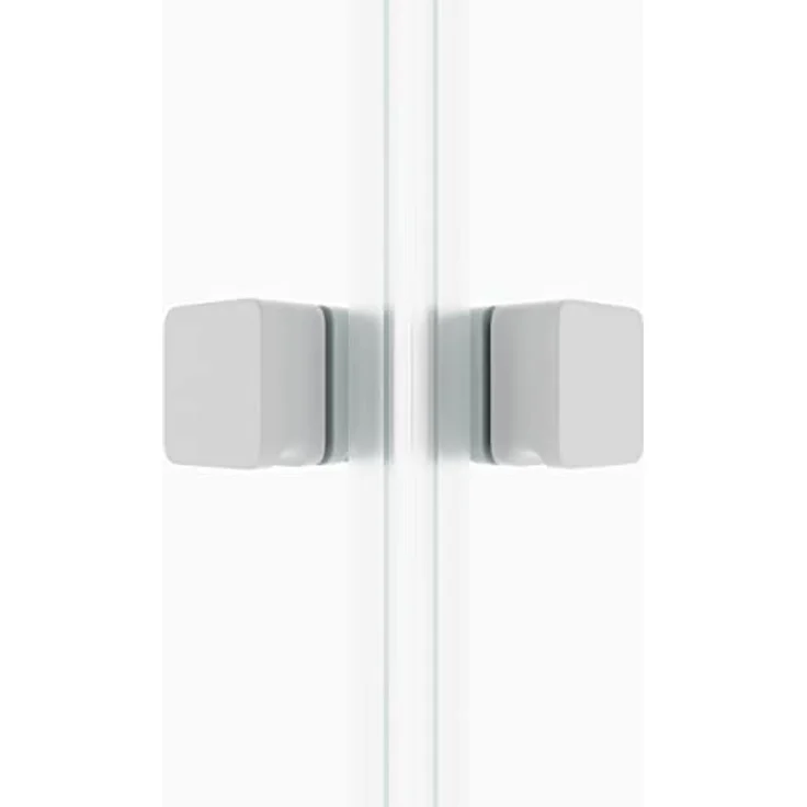 Marwell Duschkabine Flexi 77-90x77-90-190 cm Eckdusche mit hochwertigen verstellbaren Alumuniumprofilen in weiß matt Duschabtrennung mit aushängbaren Schiebetüren zur Reinigung – Bild 3