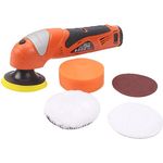 CCLIFE 12V Akku Poliermaschine Polierer, 0-3.000 min-1 Drehzahl, ø80mm Polierteller, Umfangreiches Zubehör