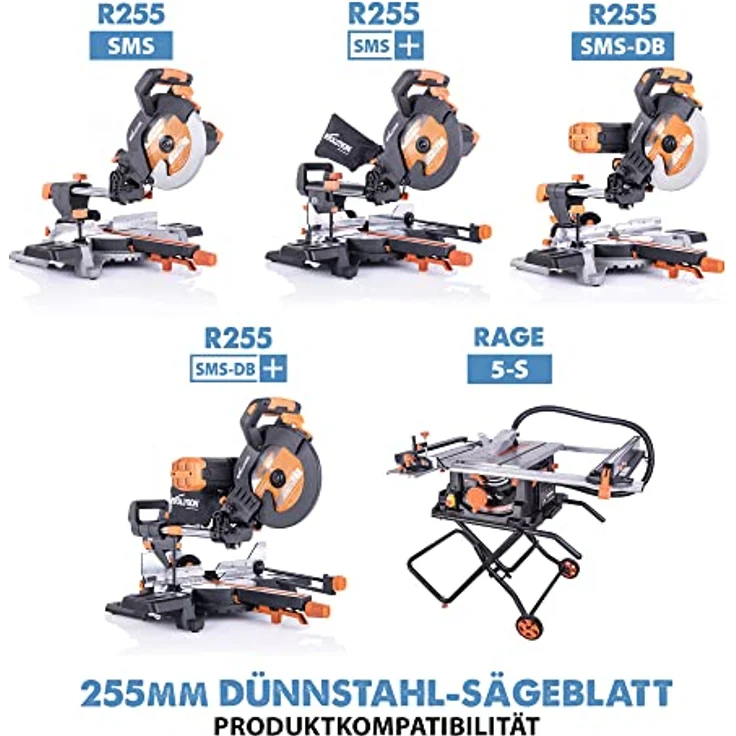 Evolution (T255TCT-70MS) - 255 mm Sägeblatt zum Schneiden von Dünnstahl - Metall-Sägeblatt Hartmetallbestückung erzeugt praktisch keine Hitze, Grate oder Funken – Bild 3