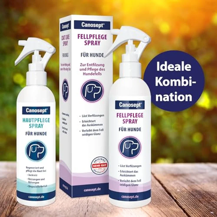 Canosept Fellpflege Spray, 250 ml, für glänzendes und entfilztes Hundefell, alkoholfrei – Bild 6