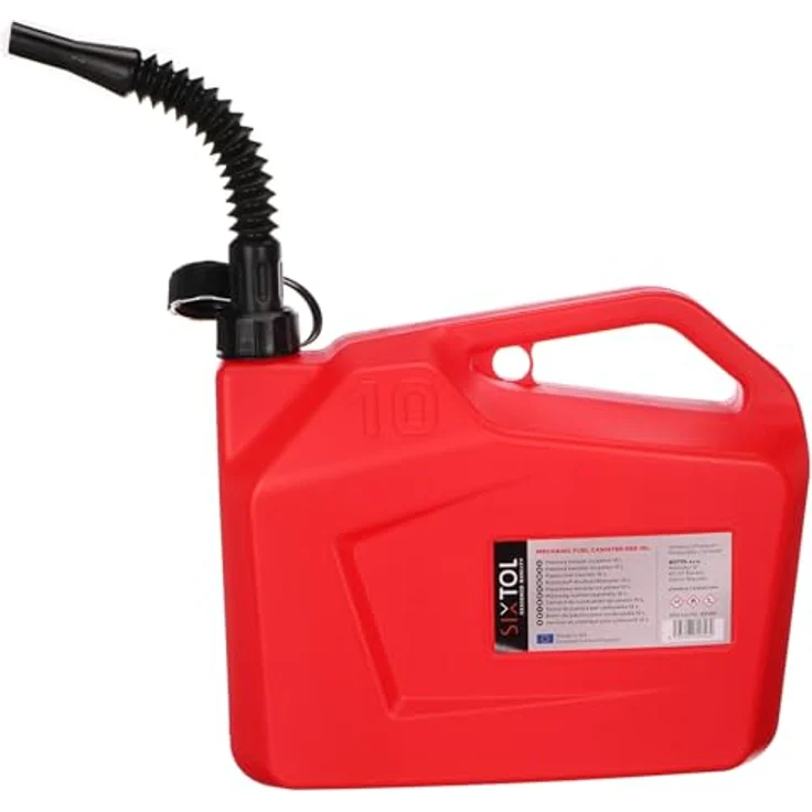 SIXTOL Kunststoffkanister MECHANIC FUEL CANISTER RED, 10L, chemikalienbeständig mit flexibler Ausgießvorrichtung und UN-Zertifizierung – Bild 1