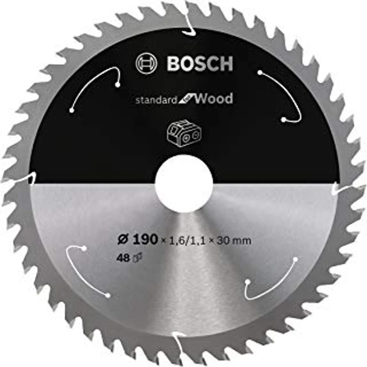 Bosch Professional Kreissägeblatt Standard for Wood (Holz, 190 x 30 x 1,6 mm, 48 Zähne, Zubehör Akku Kreissäge) – Bild 1