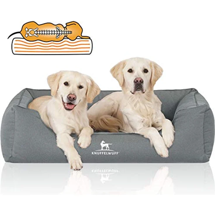 Knuffelwuff Orthopädisches Wasserabweisendes Hundebett Leon XL 105 x 75cm Petrol – Bild 1