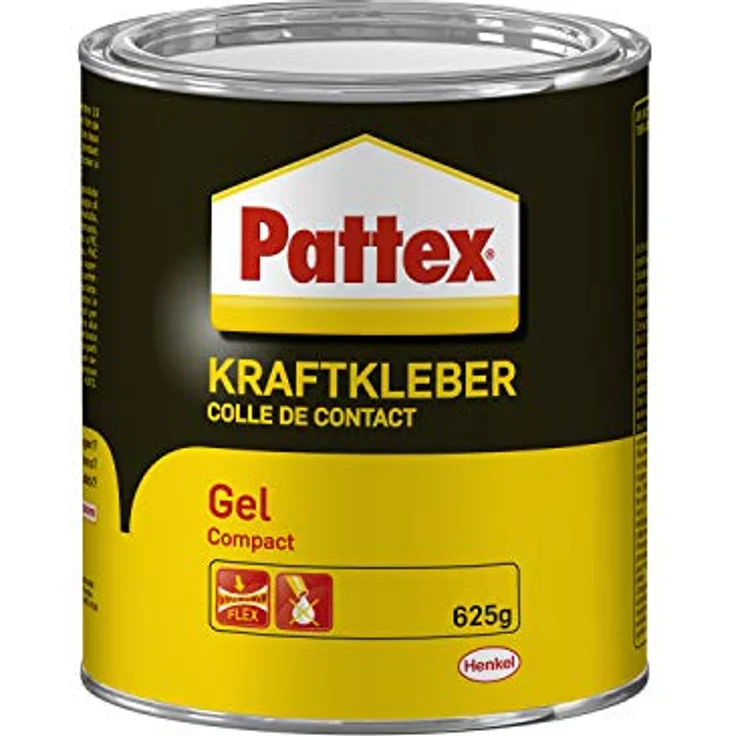 Pattex Compact Gel Kraftkleber, lösemittelhaltig, 625 g Dose – Bild 2