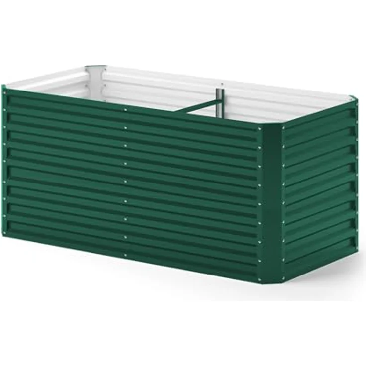Ok-Living Hochbeet Kräuterbeet Gemüsebeet 180x90x80cm grün Pflanzkasten Frühbeet Garten – Bild 2