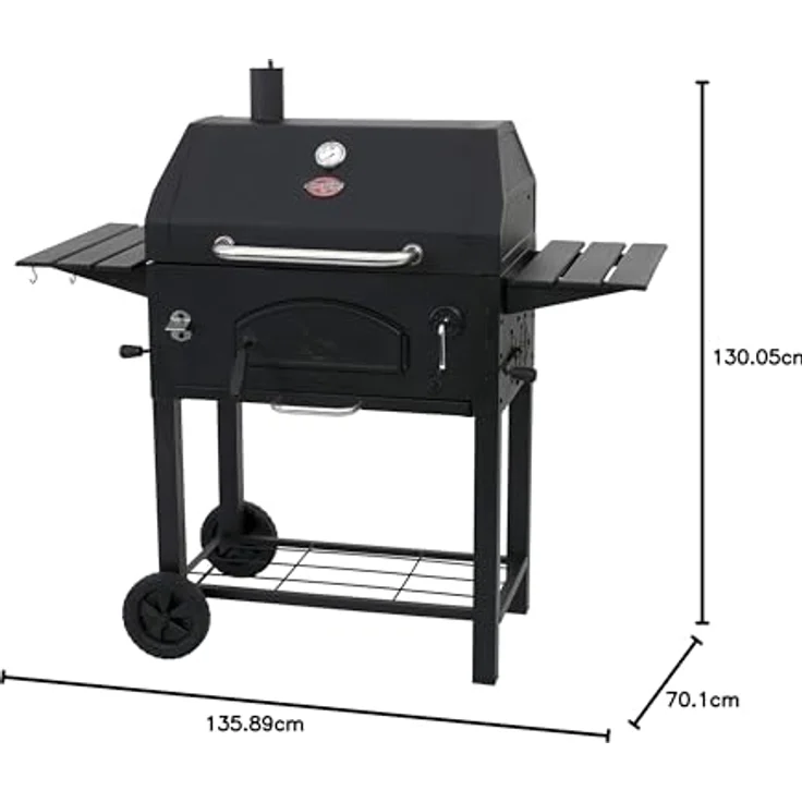 Kamado Joe Char-Griller 30 Zoll Holzkohlegrill BBQ, robuste Gusseisenroste, EasyDump-Ascheauffangschale, doppelte Luftklappensteuerung – Bild 9