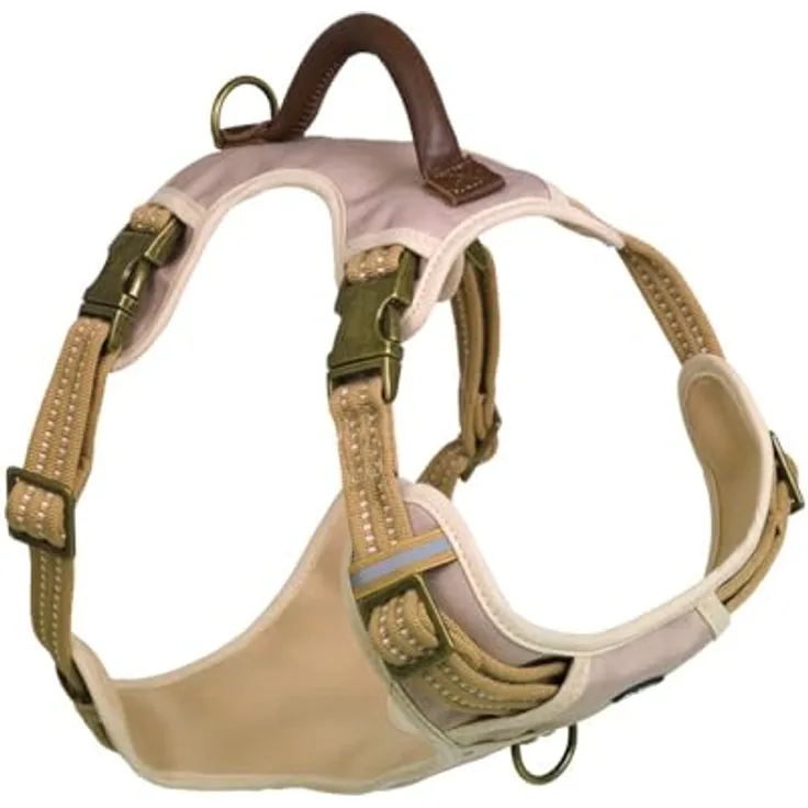 Nobby Hundegeschirr Sporty mit Griff beige, ergonomisch geformt im Retro-Look
