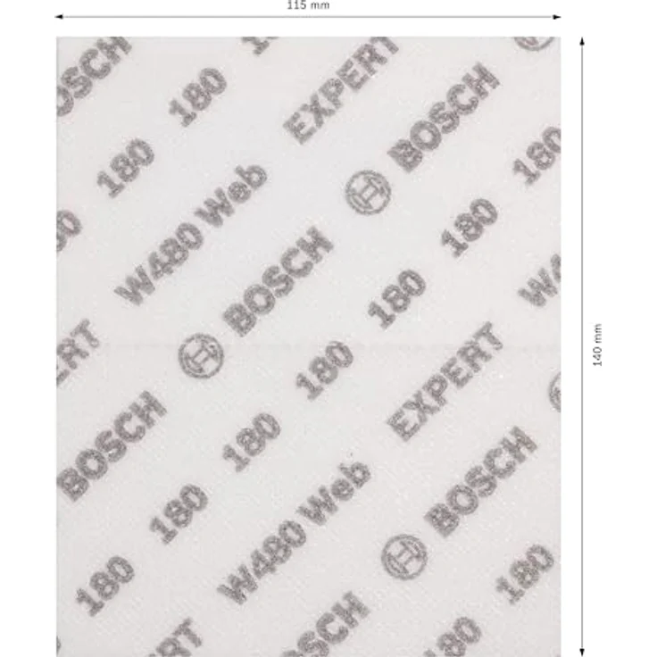Bosch EXPERT W480 Web 1/4 Handschleifblatt für Hartholz, Ø 115x140 mm, Körnung 180 - Professional Zubehör Handschleifen – Bild 3