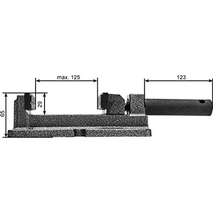 WABECO Bohrmaschinenschraubstock Backen-B.125mm Spann-W.125mm WABECO – Bild 3