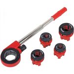 Rothenberger Werkzeugkoffer Rothenberger SuperCut Premium Schneidkluppensatz mit 4 Schneidköpfen, Gewindeschneidkluppensatz mit 4 Schneidköpfen, blau